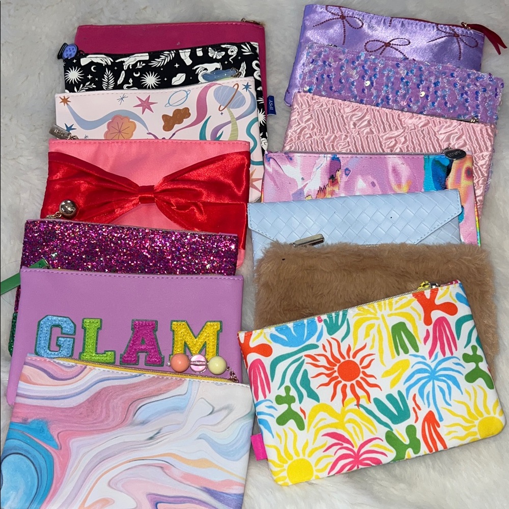 Beautiful Assortment of Ipsy Cosmetic Bags
